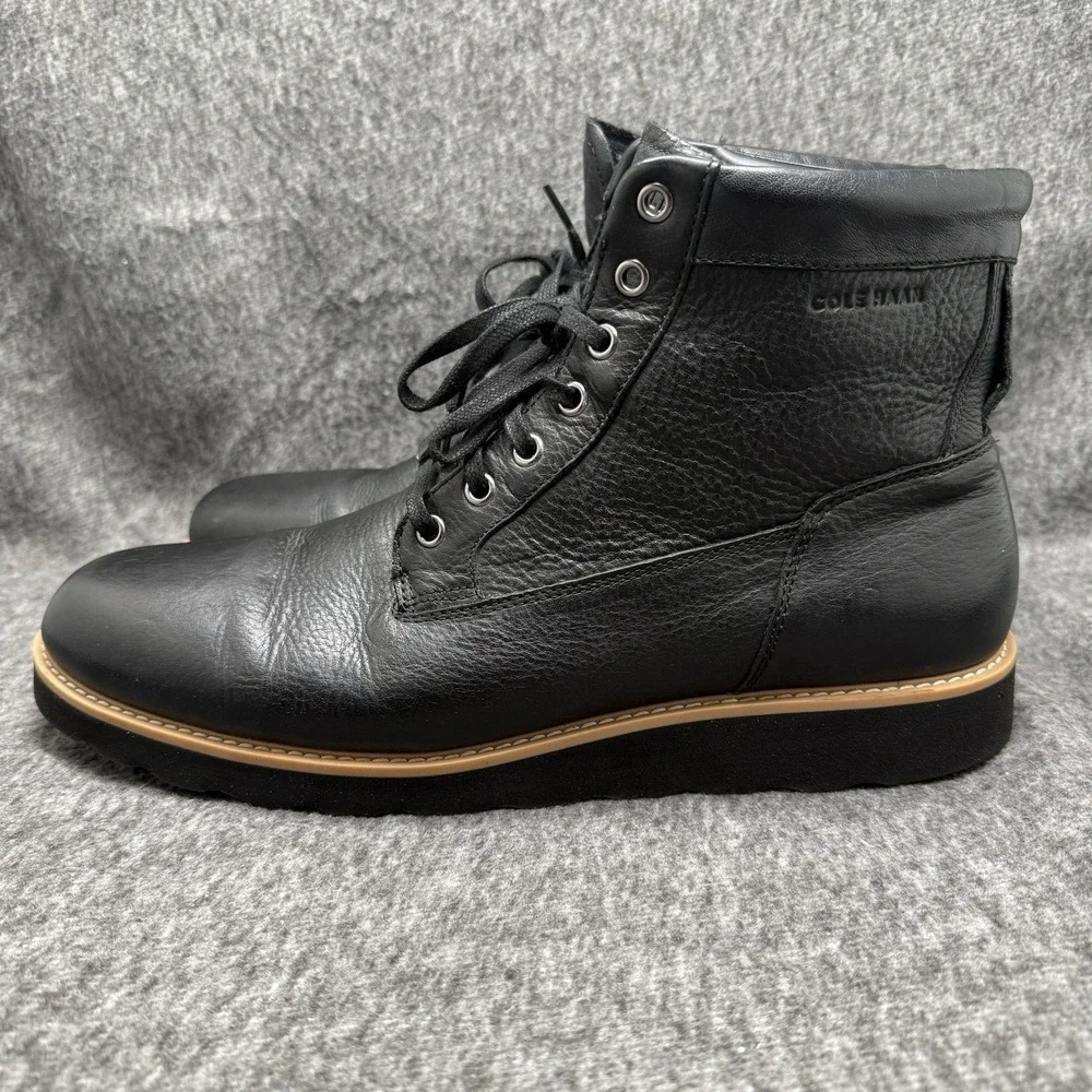 Cole Haan Nantucket Rugged Boot C28267 Mens Size 13 Black Leather Zerogrand Used